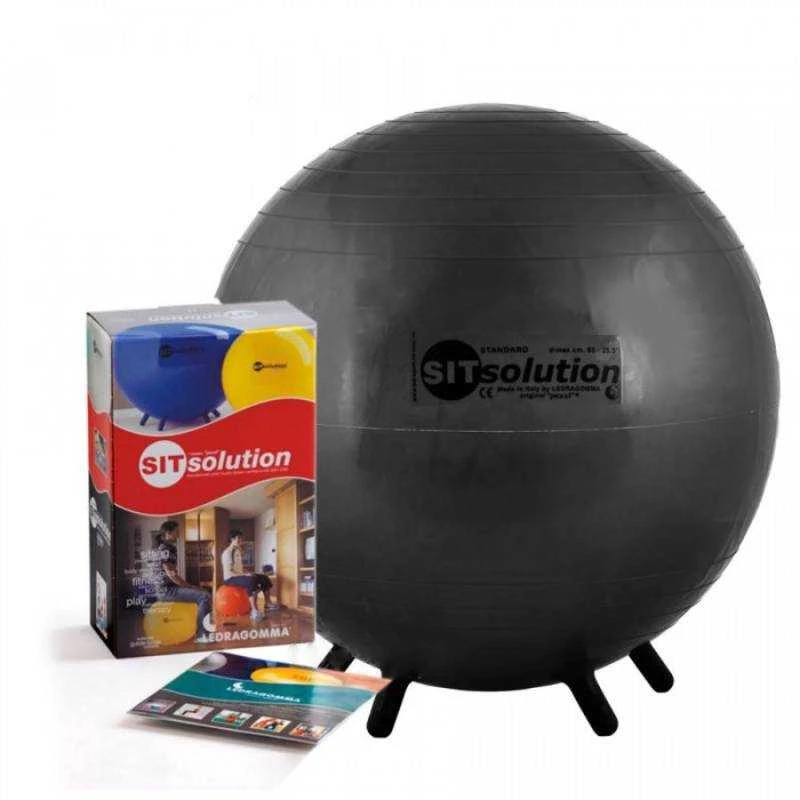 Pezzi Italija Sėdėjimo Kamuolys Original PEZZI Sitsolution MAXAFE 55 cm, Juodas