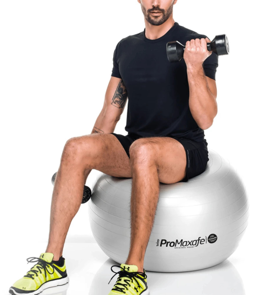 Pezzi Italija Gimnastikos Kamuolys Original Pezzi PRO Maxafe® 75 cm, Pilkas