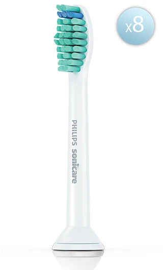 Philips Sonicare ProResults 8 dalių šepetėlių galvučių pakuotė, baltos, HX6018/87