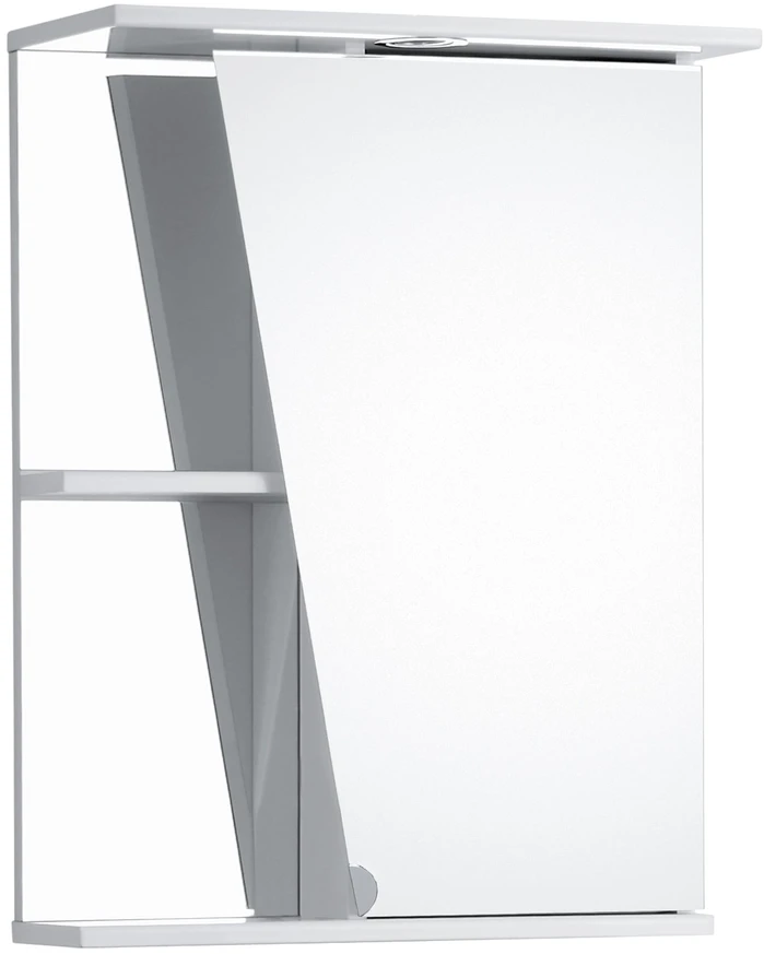 Pakabinama vonios spintelė su veidrodžiu Riva SV55, balta sp., 21 cm x 55 cm x 70 cm
