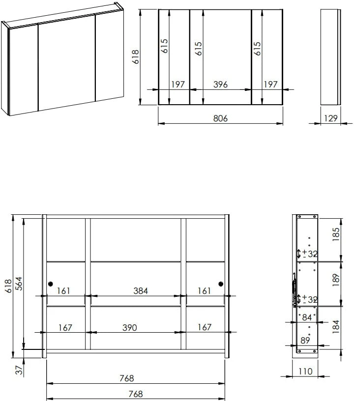 Elita SPINTEL VIRŠUT BASIC 80 SU TRIM DURIM
