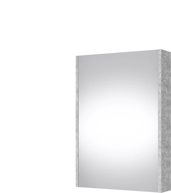 Pakabinama vonios spintelė su veidrodžiu Riva, pilka sp., 13.8 cm x 47.6 cm x 67.6 cm