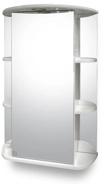 Pakabinama vonios spintelė su veidrodžiu Riva SV55-1, balta sp., 24 cm x 55 cm x 80 cm