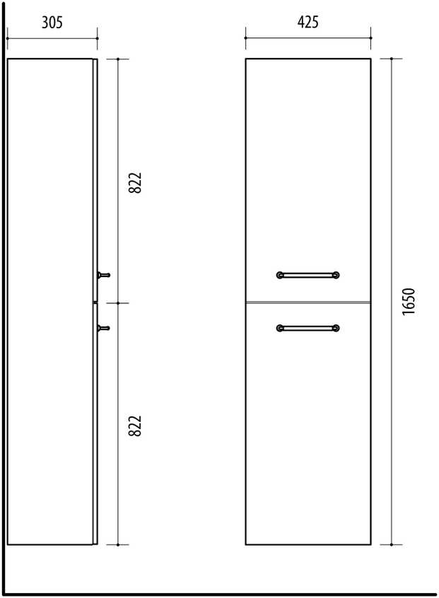 Domoletti CABINET BATHROOM SU42DL-5 GOLD OAK