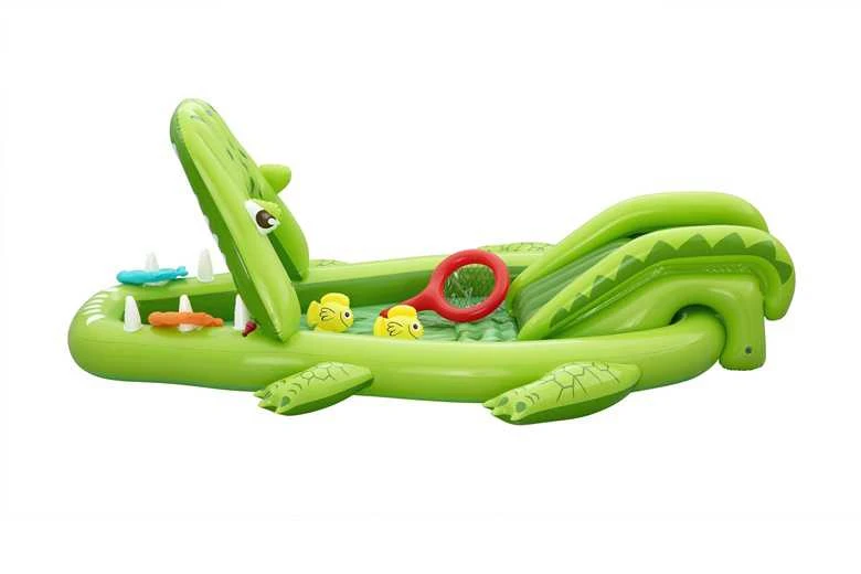 Bestway Vanduo žaidimų aikštelė KROKODILAS 234x163x87cm + Čiuožykla ir priedai 53169