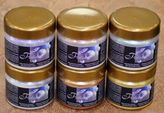 Dažų pudra Rilak Perlium Žalias. žalias perlamutras. 100 g