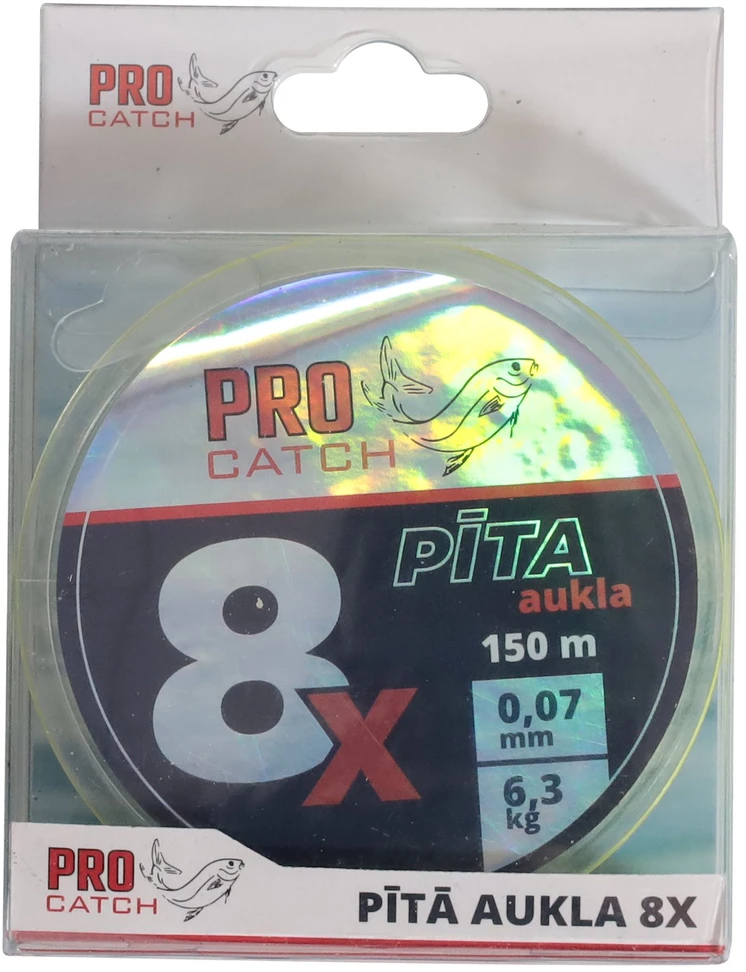 Pintas valas Pro Catch X8 0.07mm 150m geltonas