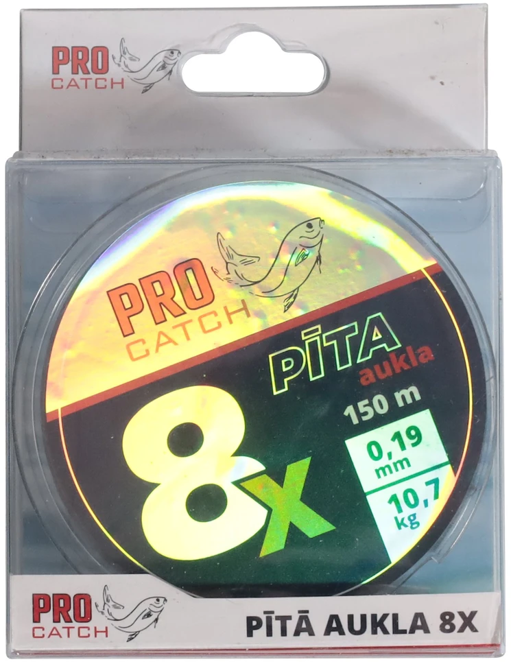 Meškeriojimo valas Pro Catch X8 0.19mm 150m pilka