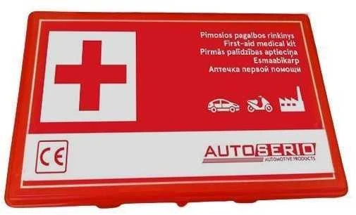 Pirmosios pagalbos vaistinėlė Autoserio LV sudėtis