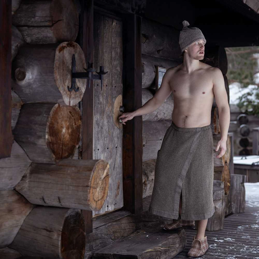 Pirts priekšauts KENNO RENTO, 70 x 145 cm, brūna