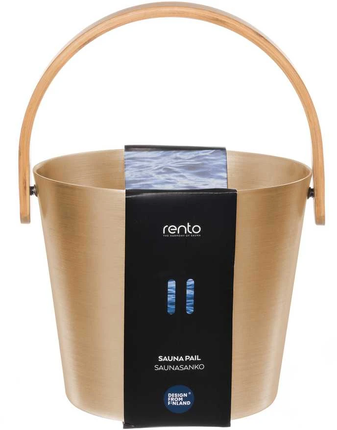 Saunos kibiras Rento champagne, aliuminis, 5 l, 23 x 23 cm, šampano sp.
