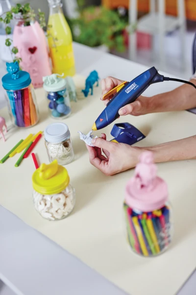 Rapid 5001704, Hot glue gun, Mėlyna, 60 s, 7 mm, AC, 2 m