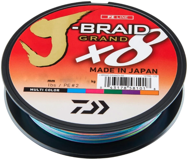 Valas DAIWA J-Braid Grand x8 0.10mm 7kg 150m Multicolor