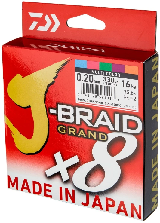Valas DAIWA J-Braid Grand x8 0.18mm 12,5kg 150m Multicolor