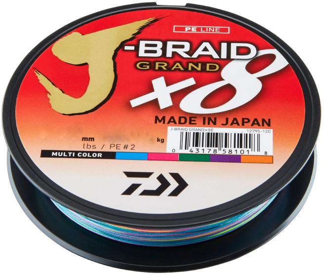 Pintas Valas DAIWA J-Braid Grand x8 0.22mm 19,5kg 150m Multicolor