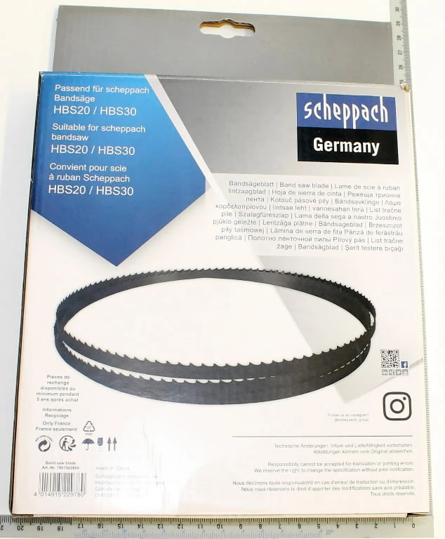 Pjovimo juosta HBS20/30 1400 x 6,4 x 0,4 mm / 6 TPI, Scheppach