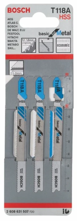 Bosch 3 siaurapj.pjūkleliai T 118 A