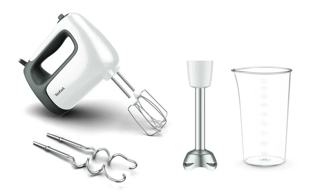 Plakiklis Maišytuvas Tefal Prep'Mix+ HT462138, baltas/juodas.