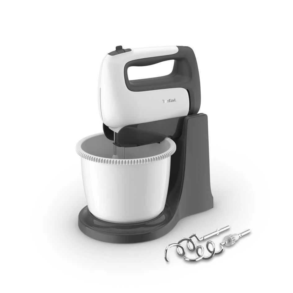 Plakiklis Mikseris ar bļodu Tefal Prep'Mix+ HT464138, balta krās./pelēka krās.