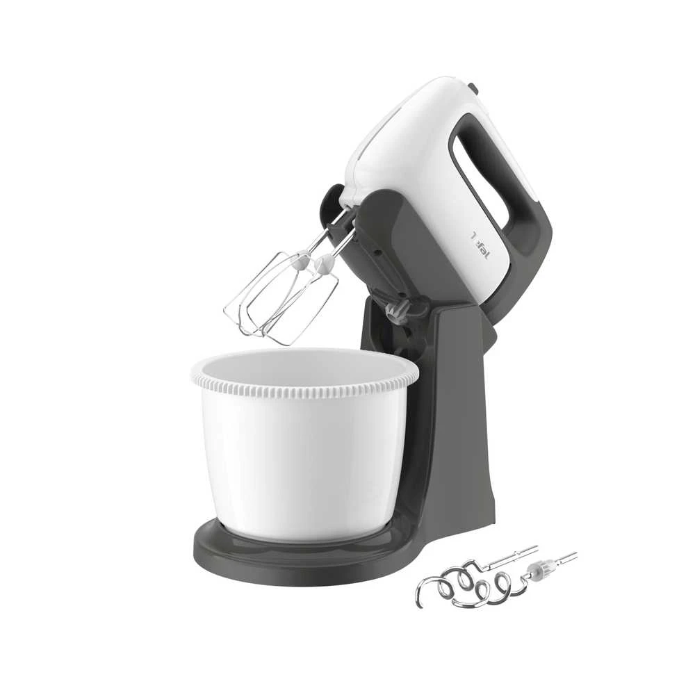 Plakiklis Mikseris ar bļodu Tefal Prep'Mix+ HT464138, balta krās./pelēka krās.