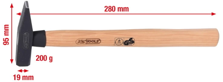 Plaktukas 200g, KS Tools