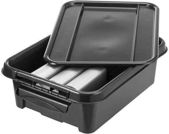 Plast Team Pojemnik PlastTeam ProBox Recycle QR 21L juodas konteineris su dangteliu