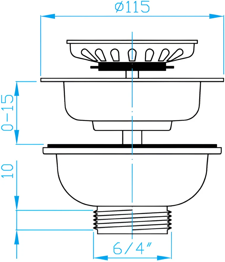 Plastbrno Praustuvės sifonas EDVA 000 115 1 1/2"