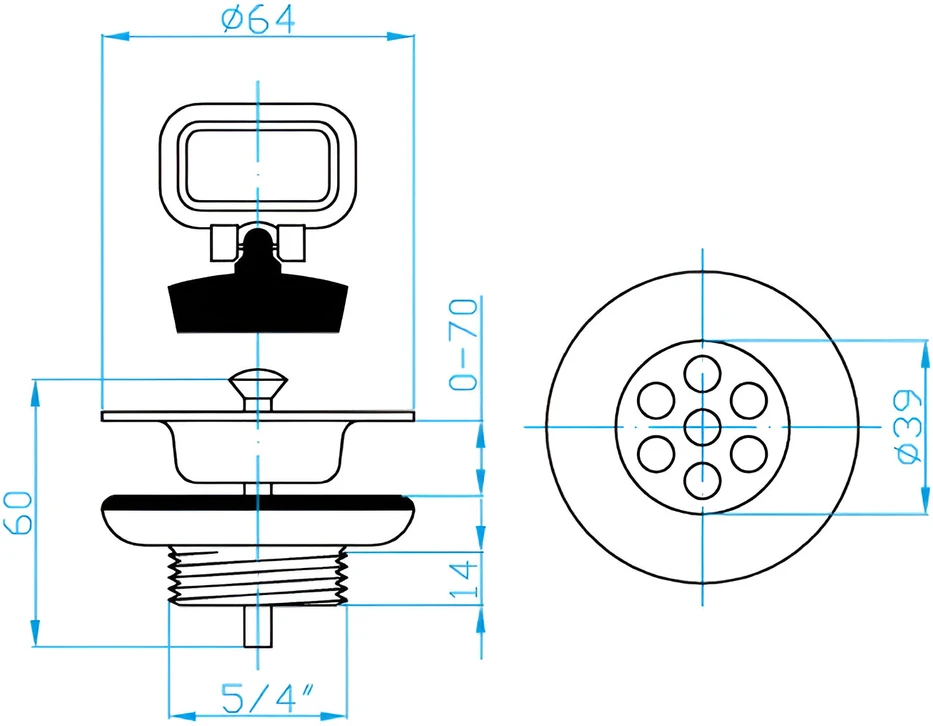 Plastbrno Nutekėjimo sifonas EUV0000 1 1/4"