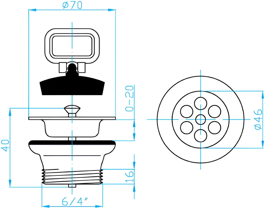 Plastbrno Sifonas kriauklei EDV1010 40 mm
