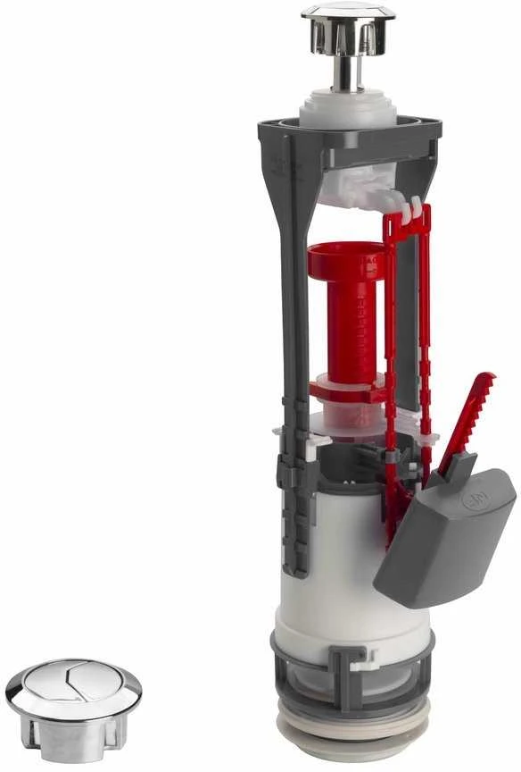 Plastbrno Klozeto išleidimo mechanizmas OVDC001, dvigubas mygtukas, chromuotas