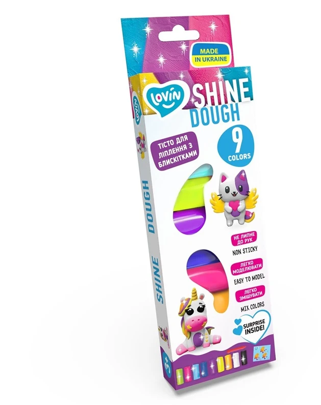 Plastilinas Lovin Shine Dough, įvairių spalvų