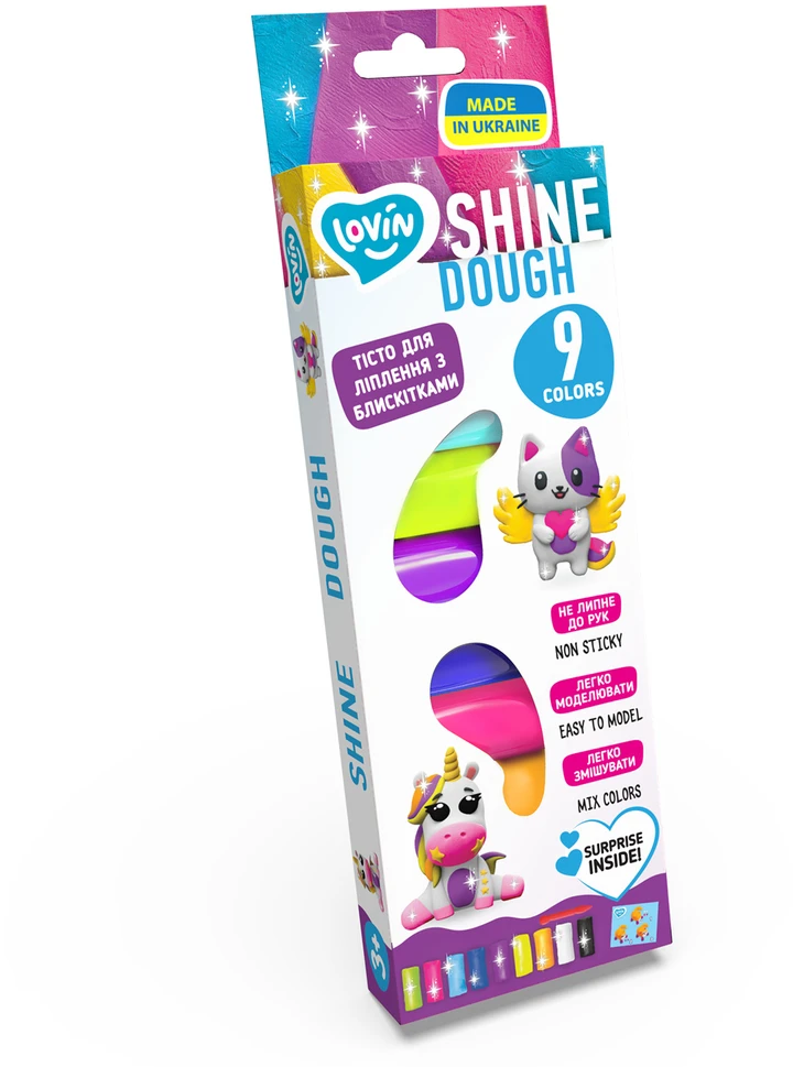 Plastilinas Lovin Shine Dough, įvairių spalvų