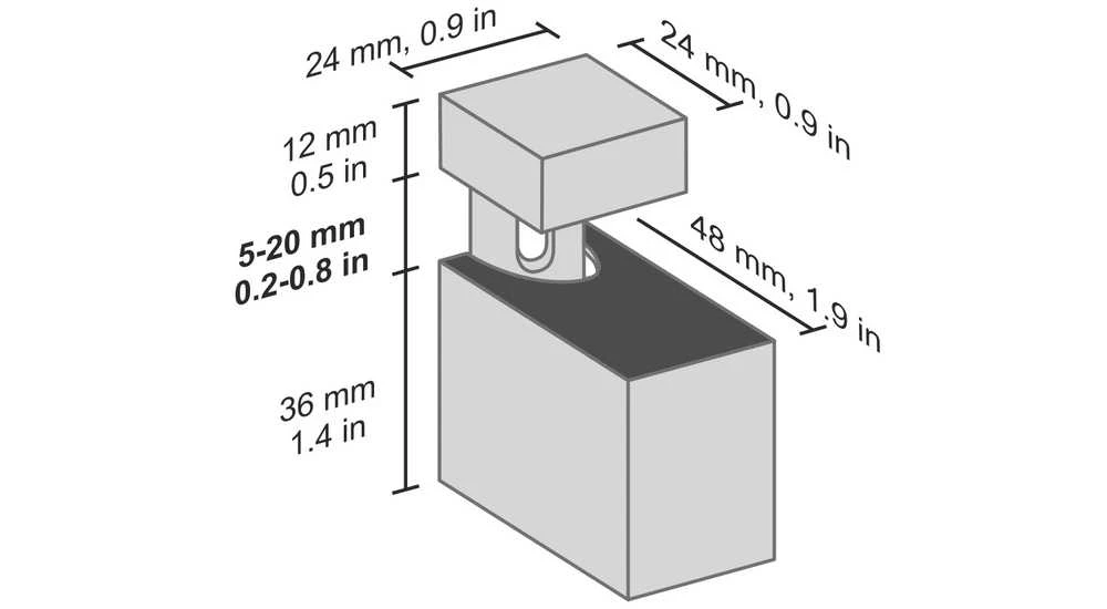 Lentynos laikiklis Dolle Cuadro, 200x50 mm, sidabro, 2 vnt.