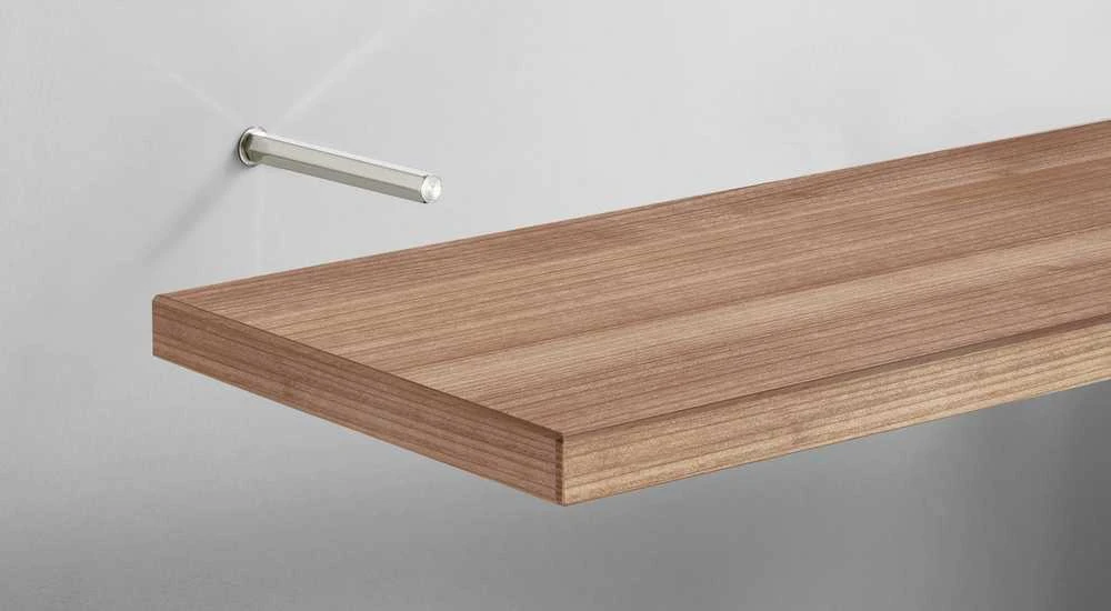 Plauktu turētājs Dolle StrongFix, 17.2x1.2 cm, pelēka krās., 2 gab.