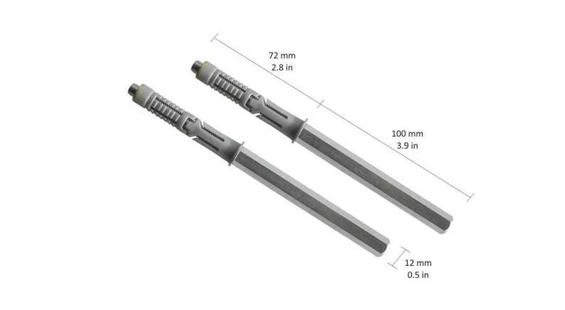 Plauktu turētājs Dolle StrongFix, 17.2x1.2 cm, pelēka krās., 2 gab.