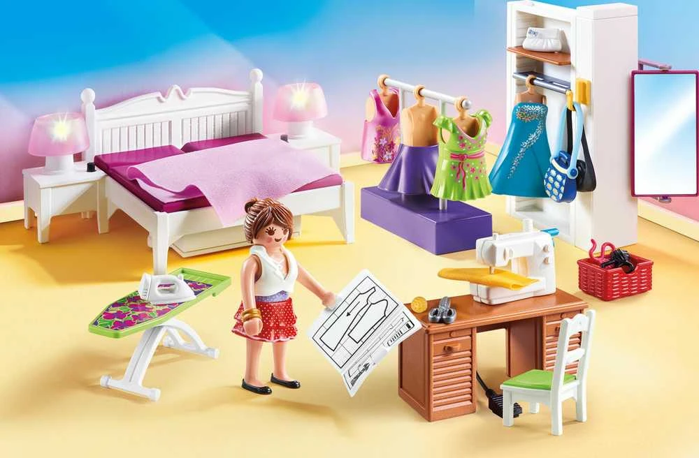 „Playmobil Dollhouse“ 70208 miegamasis su siuvimo kampu
