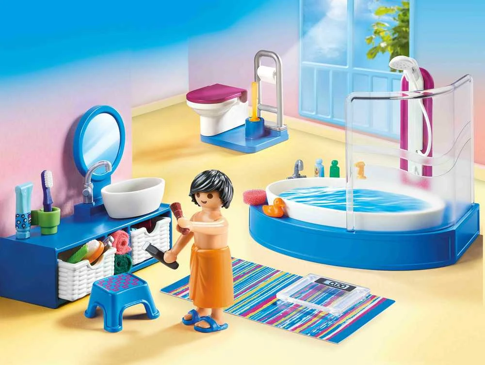 Playmobil Dollhouse 70211 Vonios kambarys su stumdoma vonia