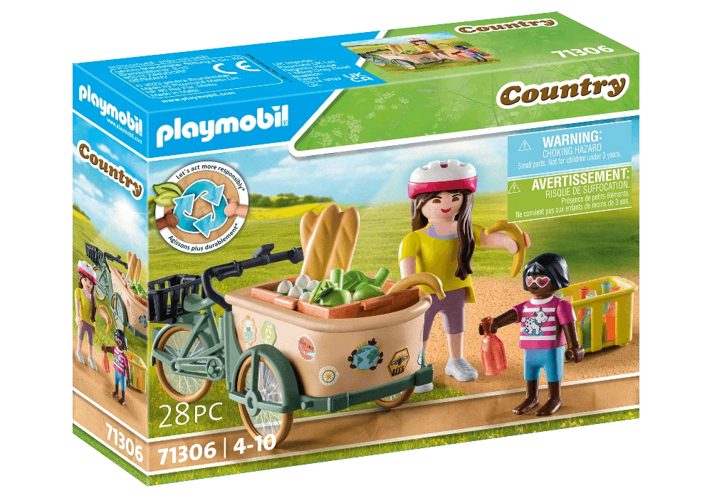 Playmobil Rinkinys su šalies figūrėlėmis 71306 krovininis dviratis