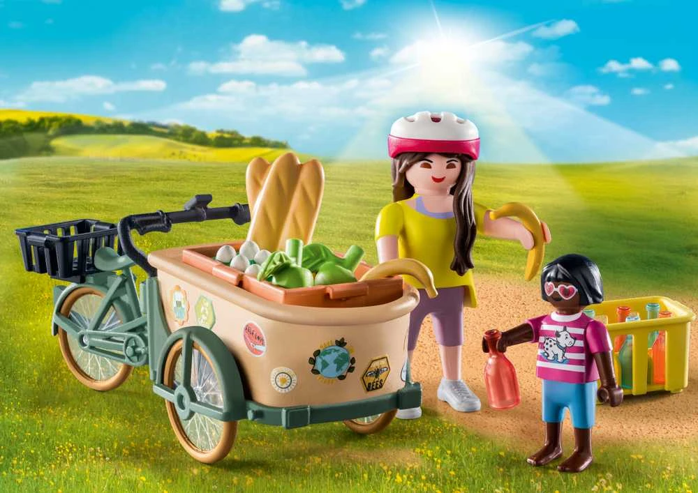 Playmobil Rinkinys su šalies figūrėlėmis 71306 krovininis dviratis