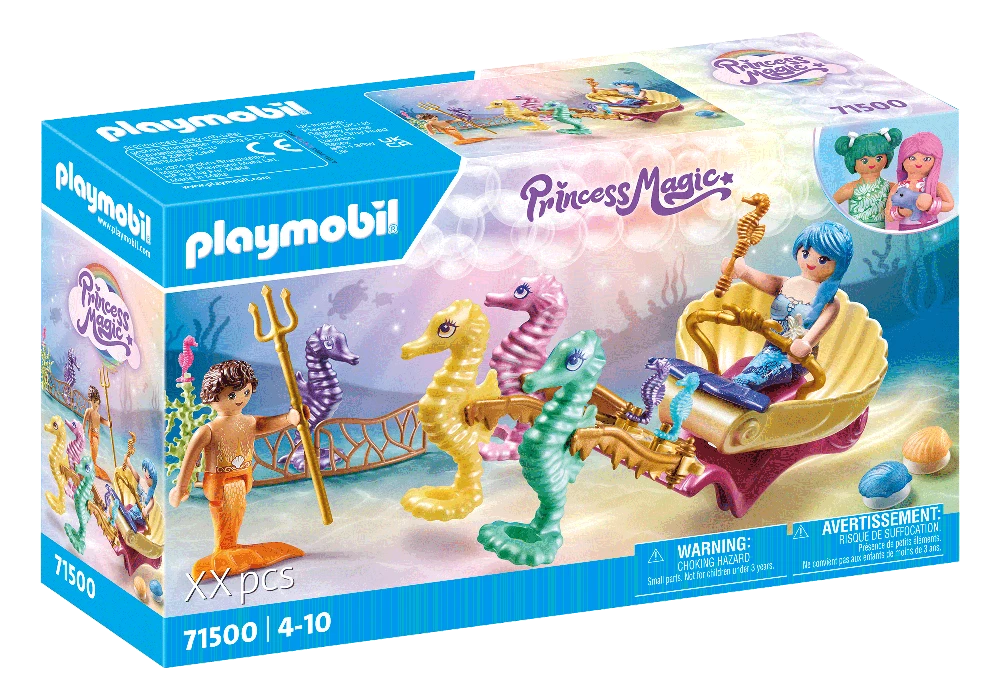 Playmobil Princess Magic 71500 Povandeniniai gyventojai su jūrų arkliuko vežimu
