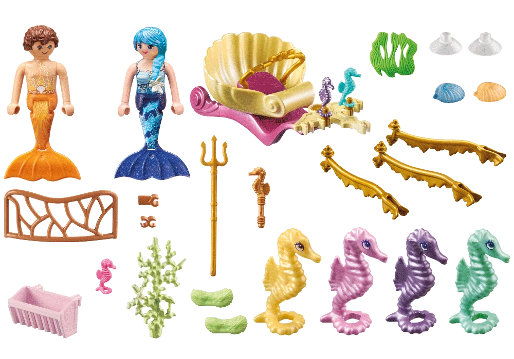 Playmobil Princess Magic 71500 Povandeniniai gyventojai su jūrų arkliuko vežimu