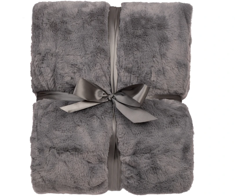 Domoletti Fur Blanket 150X200 300/180 GSM D. Pilkas