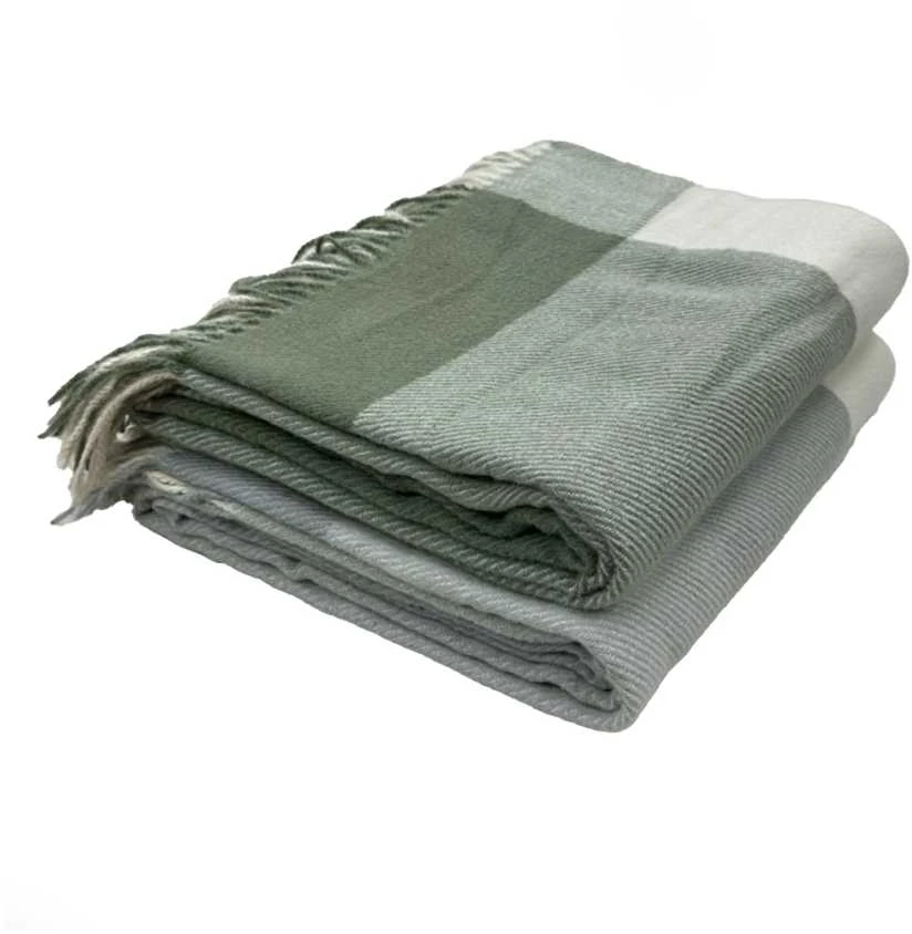Domoletti PLAID BLANKET TENDER 130X160 Žalias/Baltas