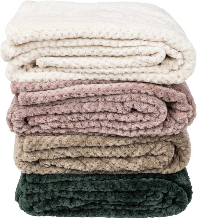 Domoletti BLANKET WAFFLE FLANNEL 150X200 CM BEIGE