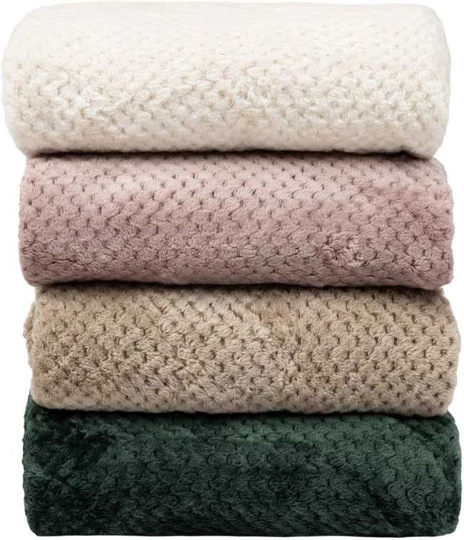 Domoletti BLANKET WAFFLE FLANNEL 150X200 CM BEIGE