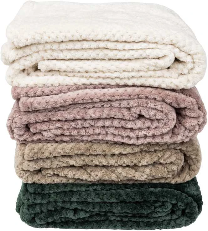 Domoletti BLANKET WAFFLE FLANNEL 150X200 CM IVORY