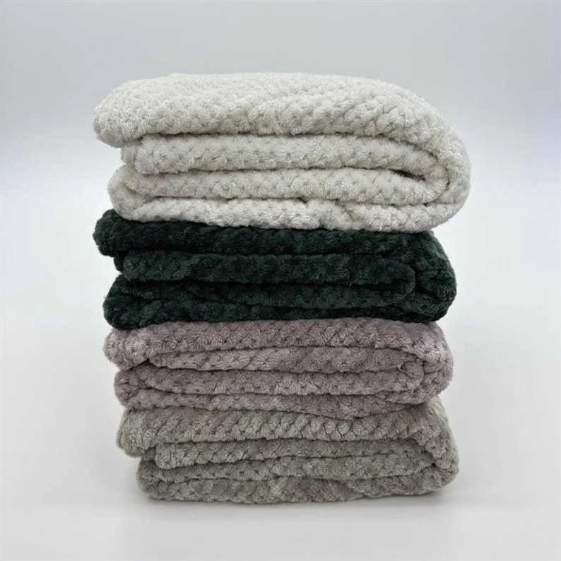Domoletti BLANKET WAFFLE FLANNEL 150X200 CM IVORY
