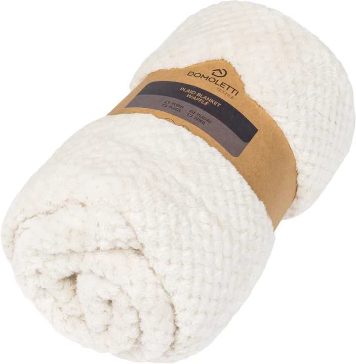 Domoletti BLANKET WAFFLE FLANNEL 150X200 CM IVORY