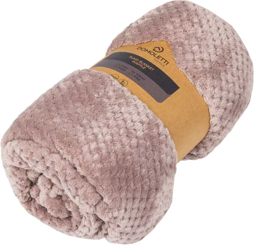 Domoletti BLANKET WAFFLE FLANNEL 150X200 MAUVE