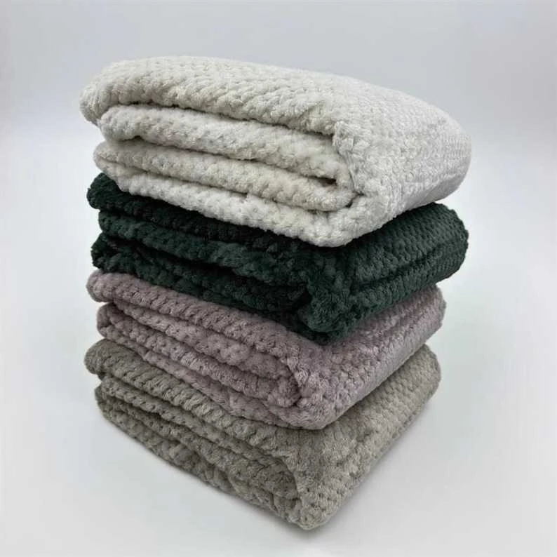 Domoletti BLANKET WAFFLE FLANNEL 150X200 MAUVE